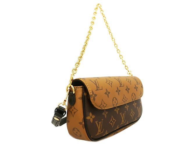 Bolsa Louis Vuitton Monogram Reverse Wallet-on-Chain Ivy Marrom - vista 2