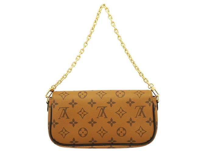 Bolsa Louis Vuitton Monogram Reverse Wallet-on-Chain Ivy Marrom - vista 7