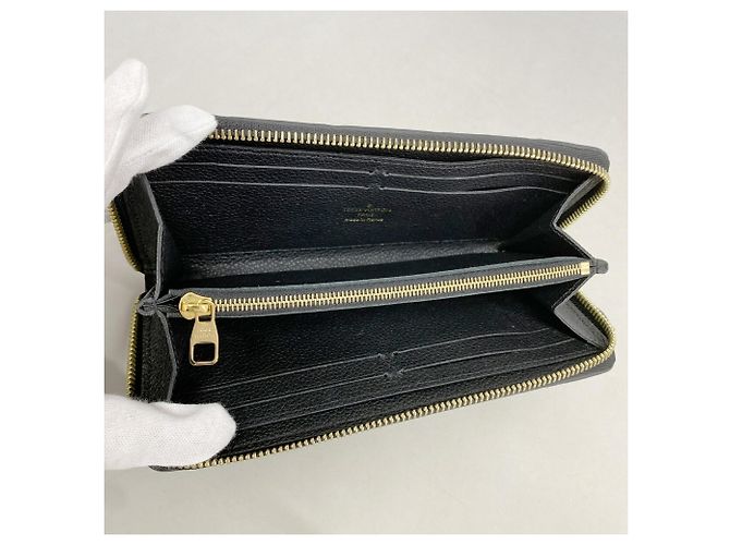 Louis Vuitton Monogram Empreinte Portefeuille Clemence Long Wallet Schwarz - Ansicht 3