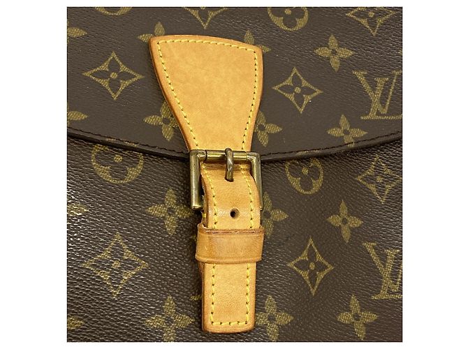 Borsa a tracolla Louis Vuitton Monogram Jeune Fille GM Marrone - vista 10