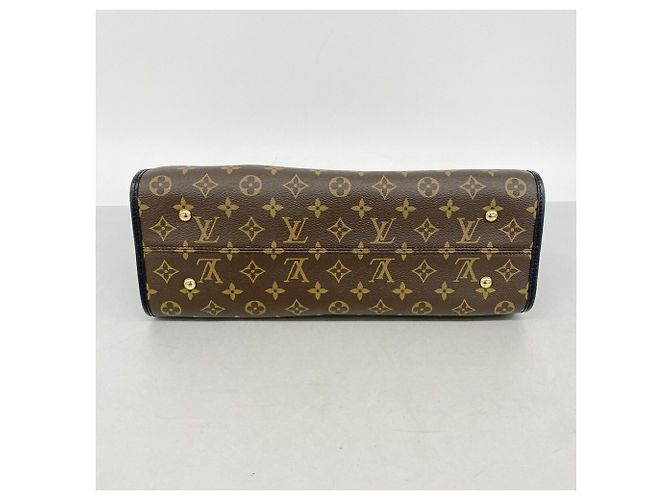 Borsa Tote Louis Vuitton Monogram Popincourt MM Marrone Nero - vista 3