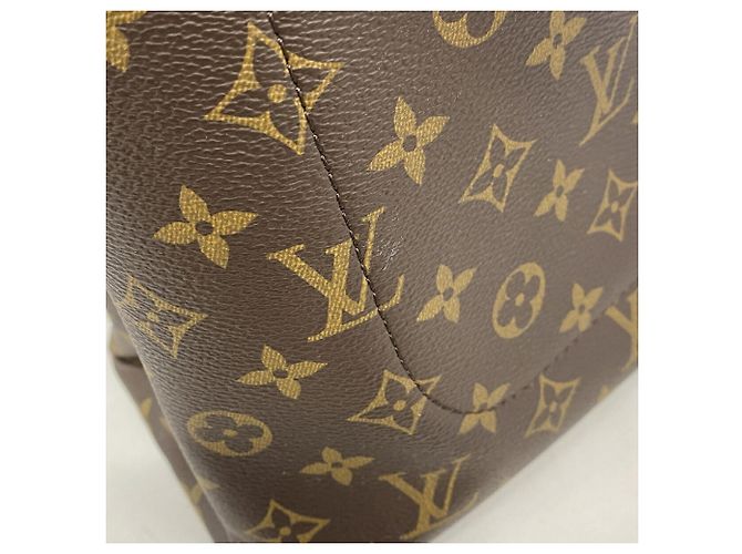 Louis Vuitton Monogram Flower Tote Handtasche Braun Rot - Ansicht 8