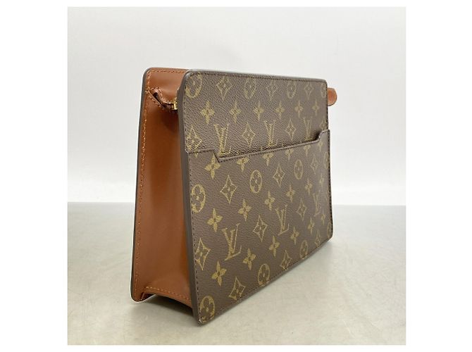 Louis Vuitton Monogram Pochette Homme Clutch Bag Marrone - vista 2