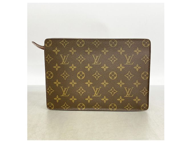 Louis Vuitton Monogram Pochette Homme Clutch Bag Marrone - vista 8