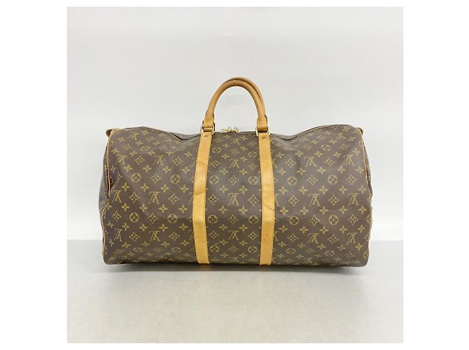 Louis Vuitton Boston Monogram Keepall 55 Castaño - vista 11