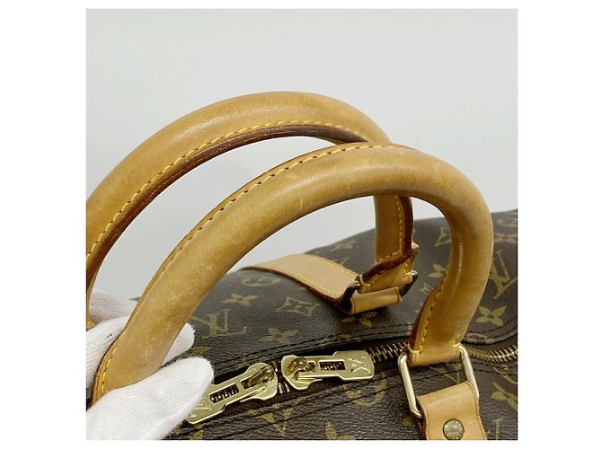 Louis Vuitton Boston Monogram Keepall 55 Castaño - vista 8