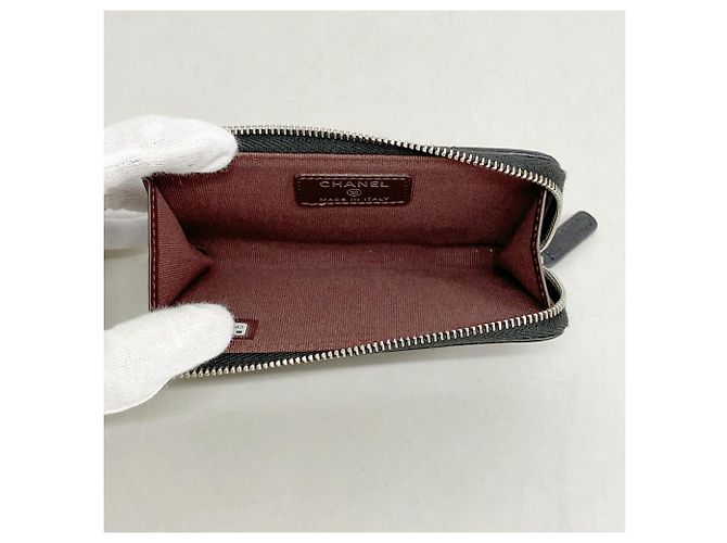 Chanel Matelassé Lammleder Münzbeutel Schwarz - Ansicht 3