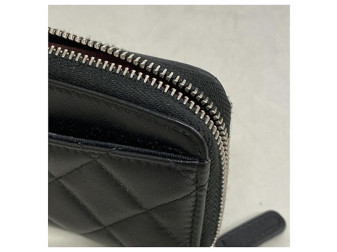 Chanel Matelassé Lammleder Münzbeutel Schwarz - Ansicht 5