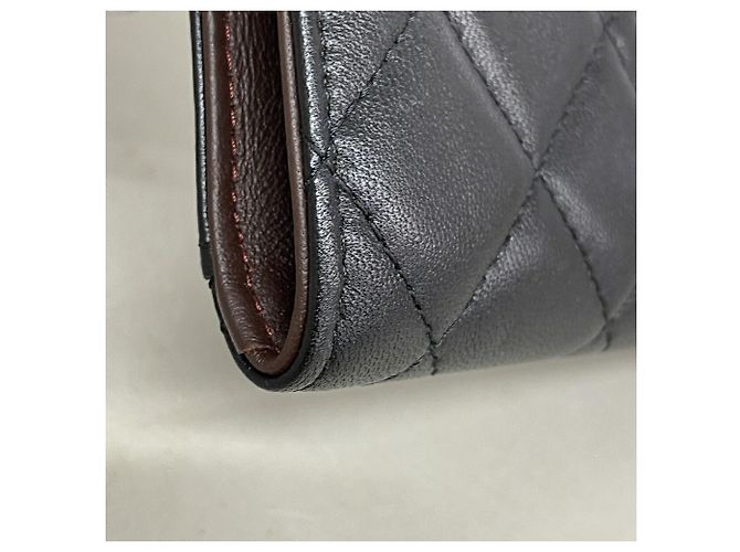 Chanel Matelassé Lammleder Münzbeutel Schwarz - Ansicht 6