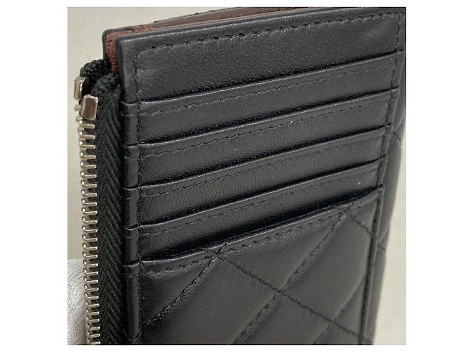 Chanel Matelassé Lammleder Münzbeutel Schwarz - Ansicht 7