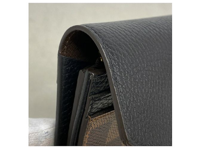 Louis Vuitton Damier Portefeuille Normandie Long Wallet Nero Damier ebene - vista 6