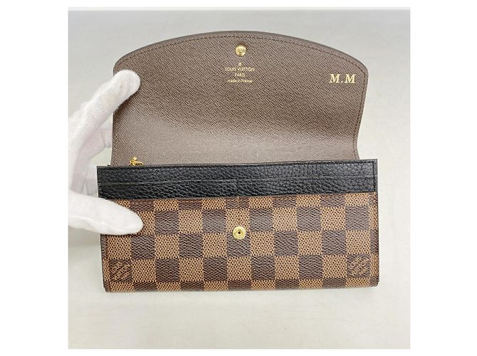Louis Vuitton Damier Portefeuille Normandie Long Wallet Nero Damier ebene - vista 8