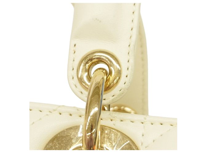 Borsa Christian Dior Cannage Lady Dior Bianco - vista 10