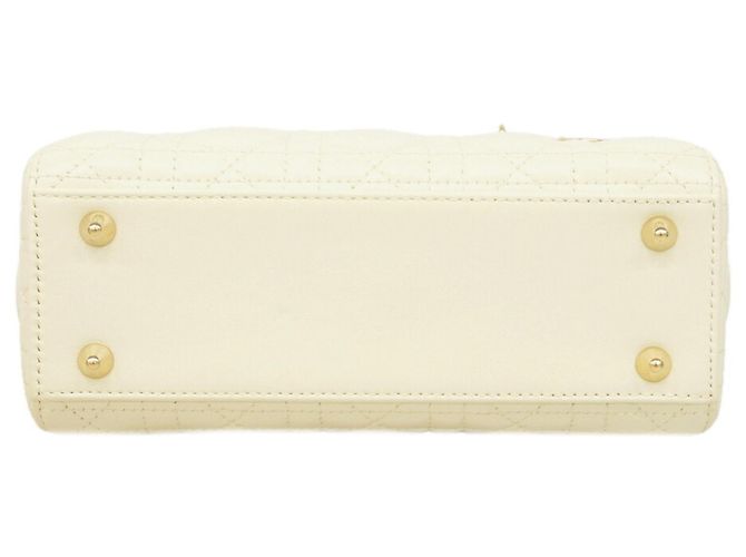 Borsa Christian Dior Cannage Lady Dior Bianco - vista 3