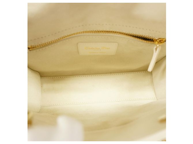 Borsa Christian Dior Cannage Lady Dior Bianco - vista 4