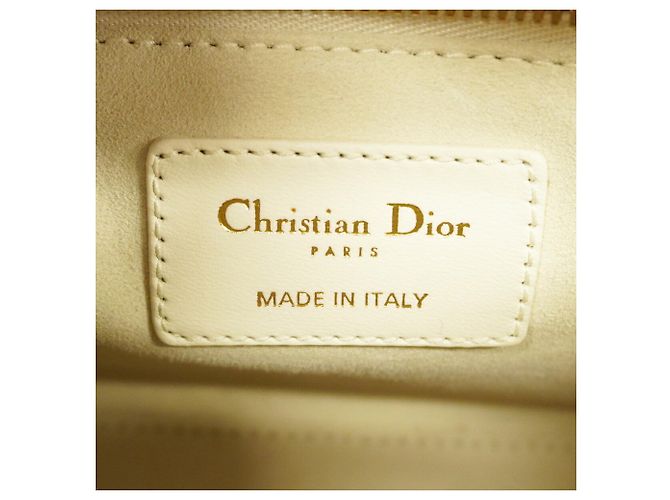 Borsa Christian Dior Cannage Lady Dior Bianco - vista 5