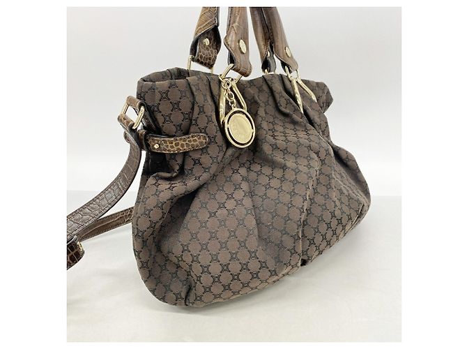 Céline Bolsa Celine Macadam em tela de nylon Marrom - vista 2