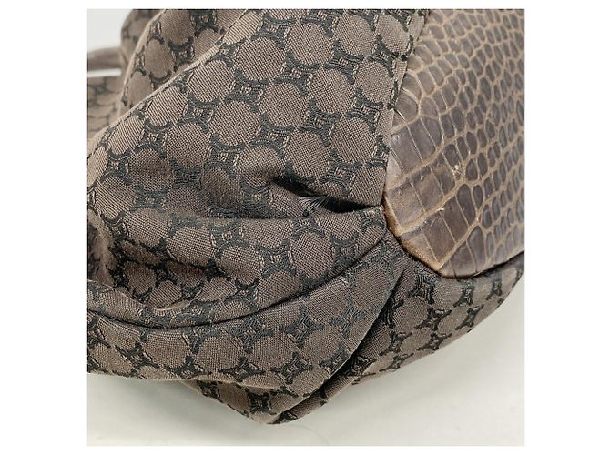Céline Bolsa Celine Macadam em tela de nylon Marrom - vista 6