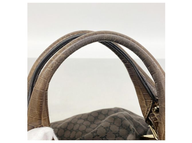Céline Bolsa Celine Macadam em tela de nylon Marrom - vista 8