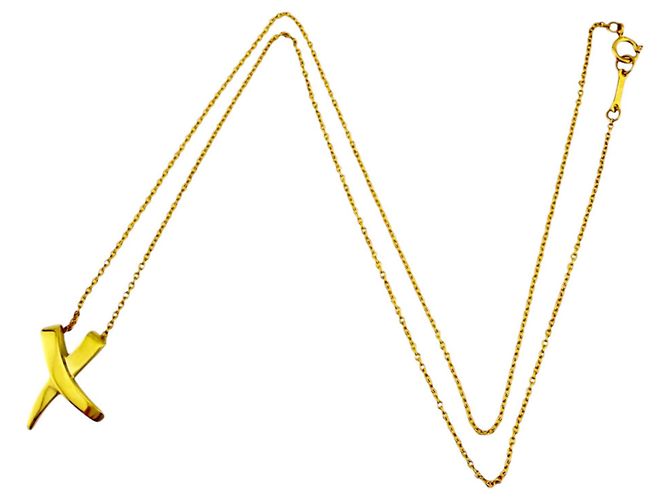 Autre Marque Collana Tiffany Kiss in oro giallo 18K D'oro - vista 7