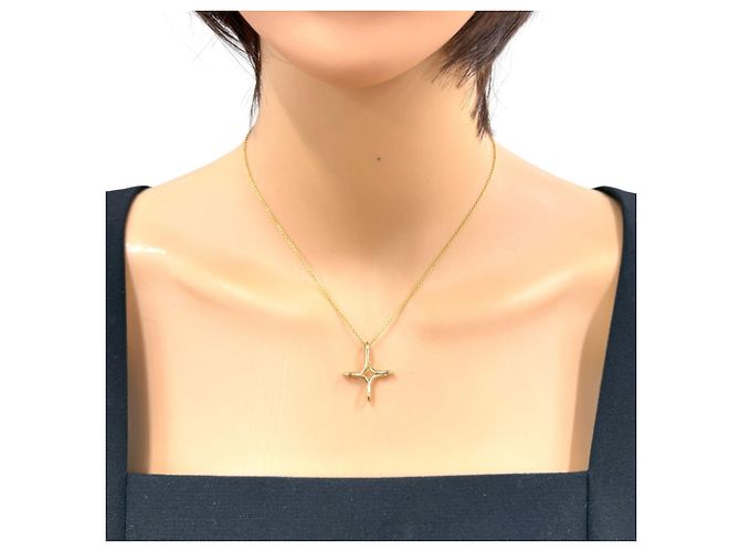 Autre Marque Tiffany & Co. Infinity Kreuz Halskette Golden - Ansicht 2