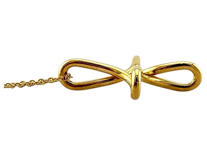 Autre Marque Tiffany & Co. Infinity Kreuz Halskette Golden - Ansicht 4