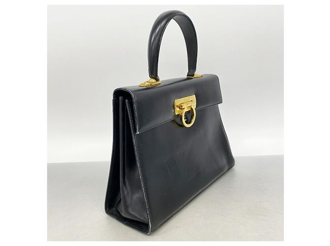 Borsa in pelle Gancini Salvatore Ferragamo Nero - vista 2