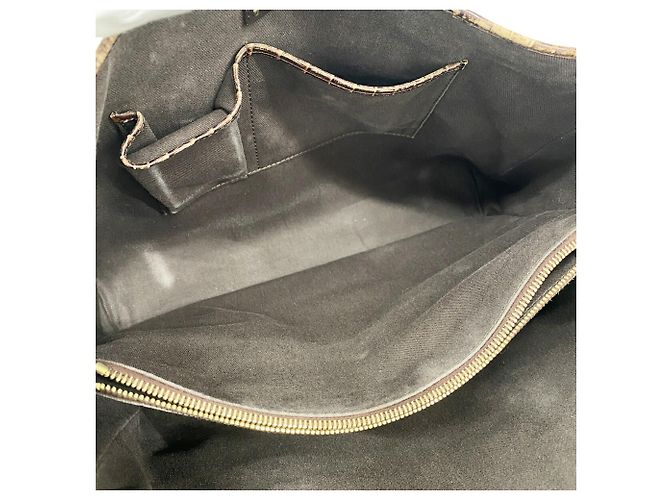 Céline Saco Tote Celine Macadam em lona de nylon Marrom - vista 4