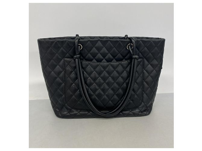 Chanel Cambon Tote Bag aus Lammleder Schwarz - Ansicht 10