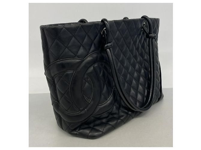Chanel Cambon Tote Bag aus Lammleder Schwarz - Ansicht 2