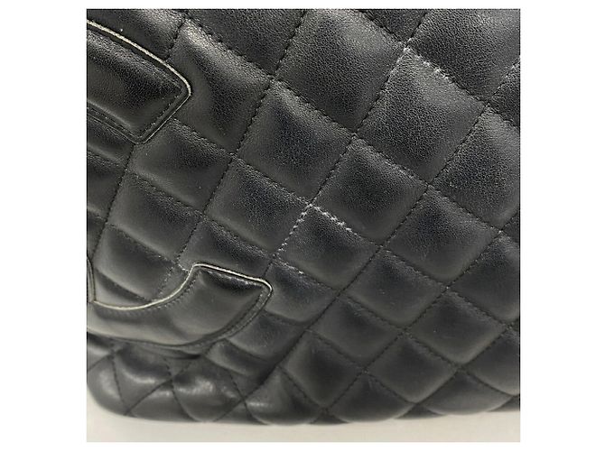 Chanel Cambon Tote Bag aus Lammleder Schwarz - Ansicht 8
