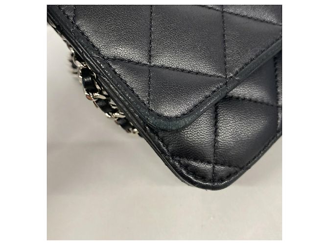 Cartera de hombro con cadena Chanel Matelassé Negro - vista 6