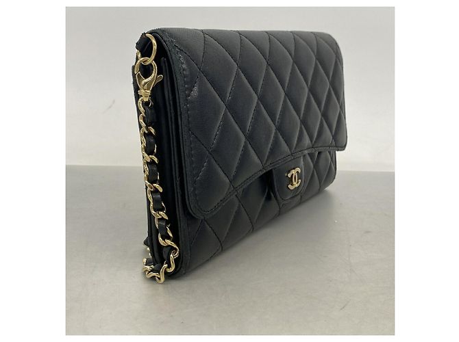 Portafoglio a spalla con catena Chanel Matelassé Nero - vista 2