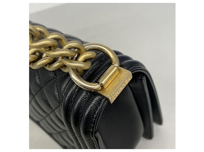 Bolso de hombro Chanel Boy Chain Negro - vista 6