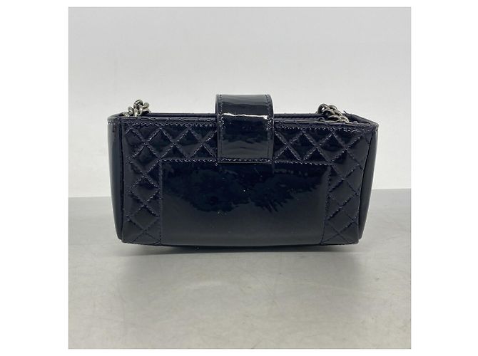 Chanel Boy Chain Schultertasche Marineblau - Ansicht 10