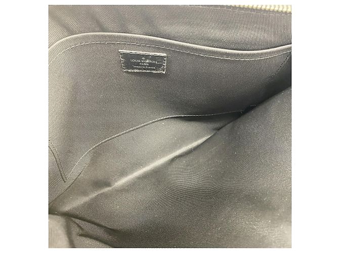 Louis Vuitton Monogram Macassar Pochette Discovery Clutch Bag Marrom Preto - vista 4