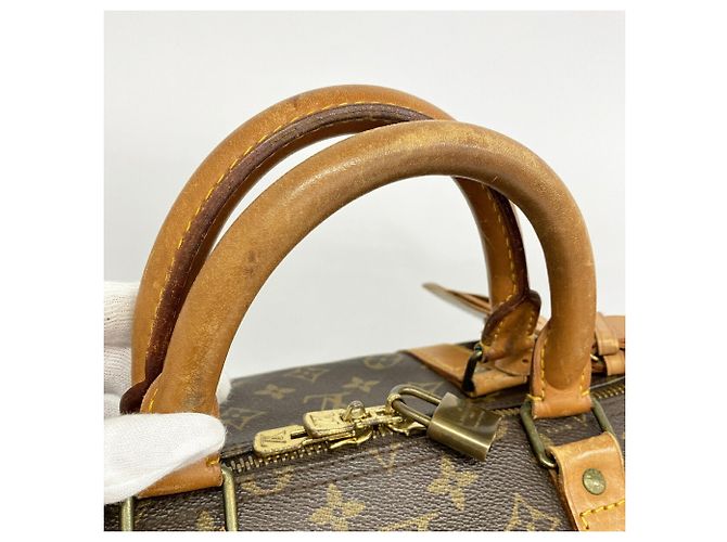 Louis Vuitton Boston Monogram Keepall 55 Castaño - vista 8