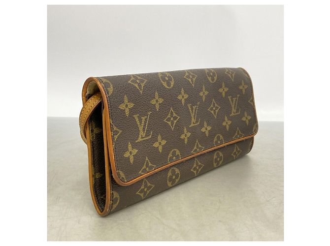 Louis Vuitton Monogram Pochette Twin GM Schultertasche Braun - Ansicht 2
