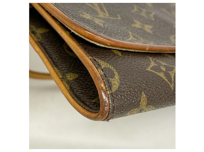 Louis Vuitton Monogram Pochette Twin GM Schultertasche Braun - Ansicht 6