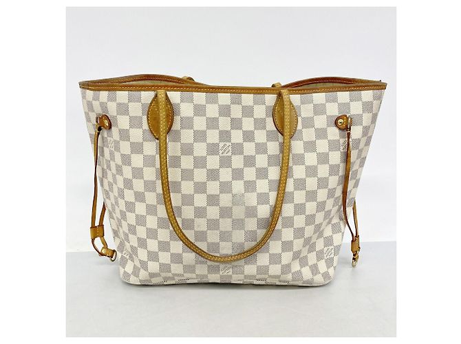 Bolso Tote Louis Vuitton Damier Azur Neverfull MM Blanco - vista 11