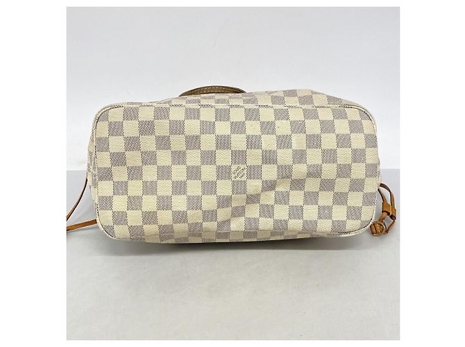 Bolso Tote Louis Vuitton Damier Azur Neverfull MM Blanco - vista 3