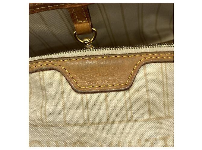 Bolso Tote Louis Vuitton Damier Azur Neverfull MM Blanco - vista 5