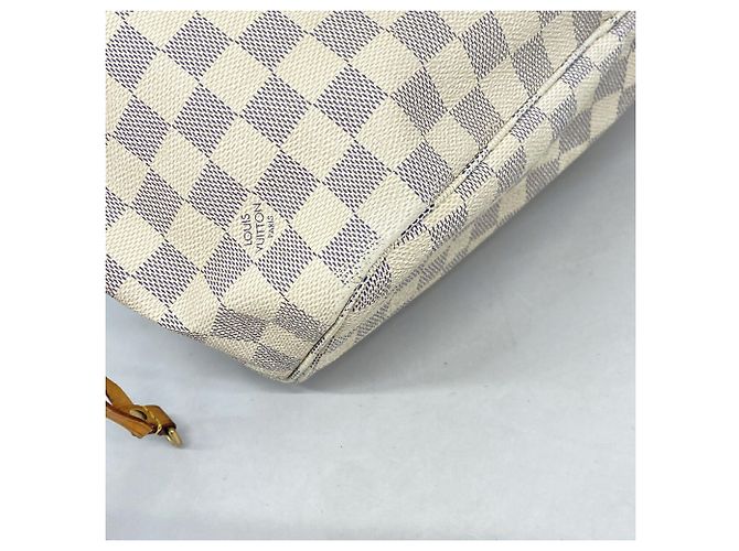 Bolso Tote Louis Vuitton Damier Azur Neverfull MM Blanco - vista 6