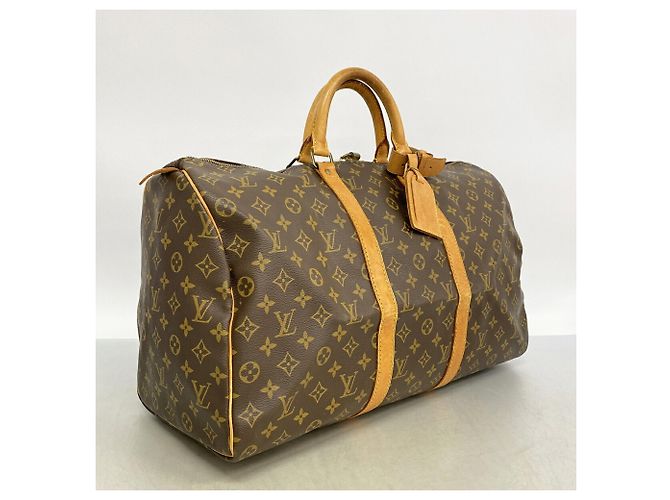 Keepall Bolsa Boston Louis Vuitton Marrom - vista 2