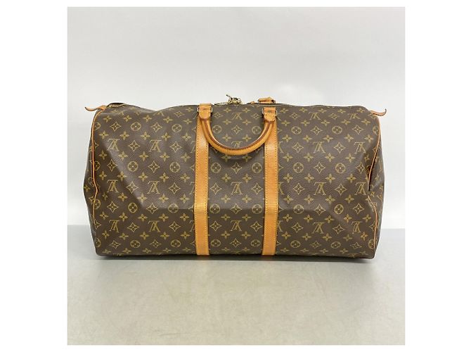 Louis Vuitton Boston Monogram Keepall 55 Castaño - vista 11