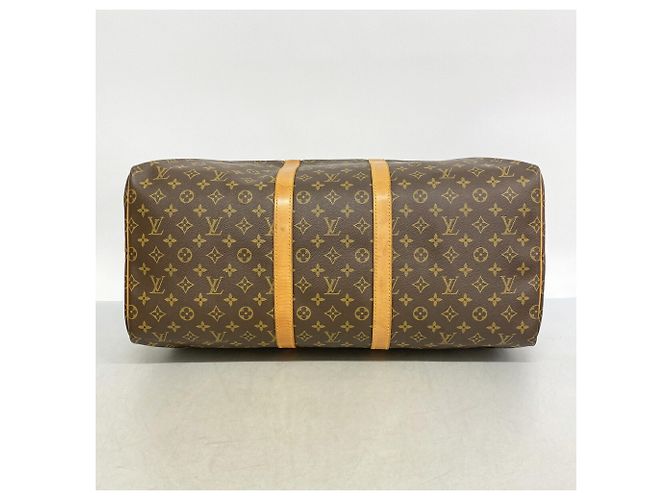 Louis Vuitton Boston Monogram Keepall 55 Castaño - vista 3