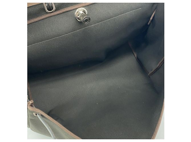 Hermès Bolsa Hermes Herbag Zip 50 Marrom Caqui - vista 4