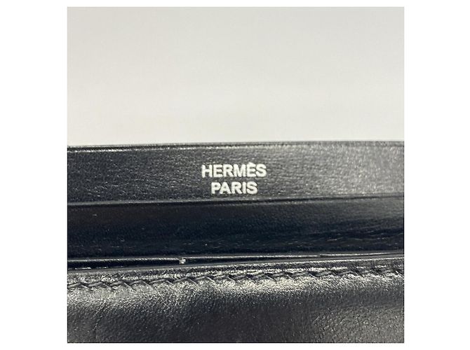 Hermès Hermes Tri-fold Long Wallet in Black Box Calf Leather - view 4