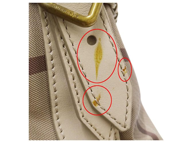 Borsa a mano Burberry in pelle beige - vista 11