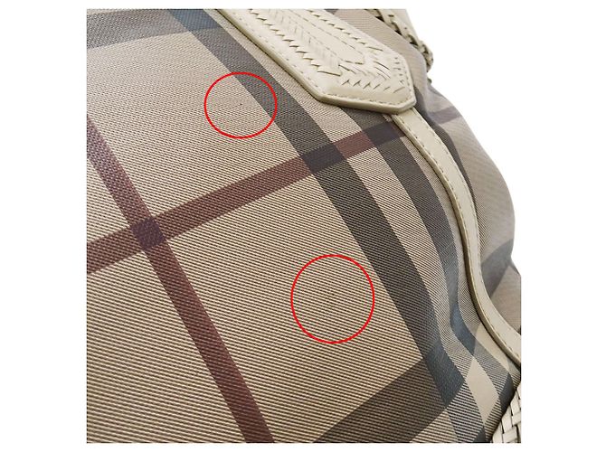 Borsa a mano Burberry in pelle beige - vista 12